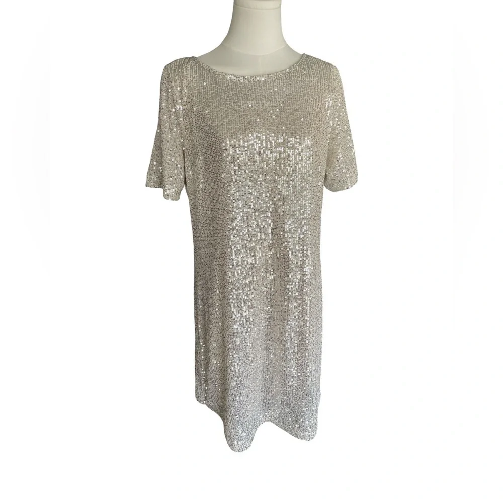 7 For All Mankind Sequin Sheath Mini Dress Womens Size Medium